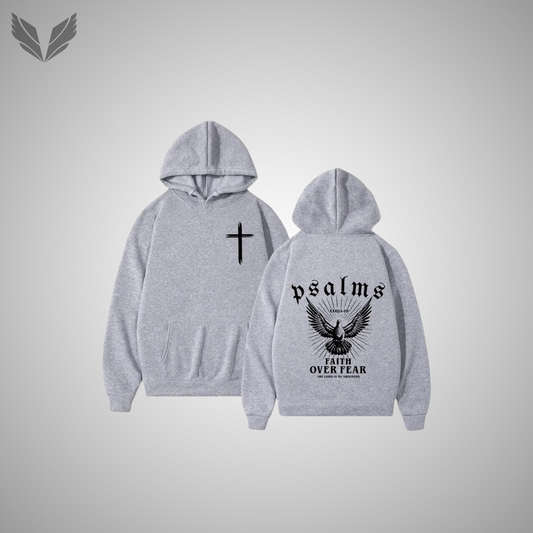 Verdano - Psalms Faith Over Fear - Hoodie (Grijs)