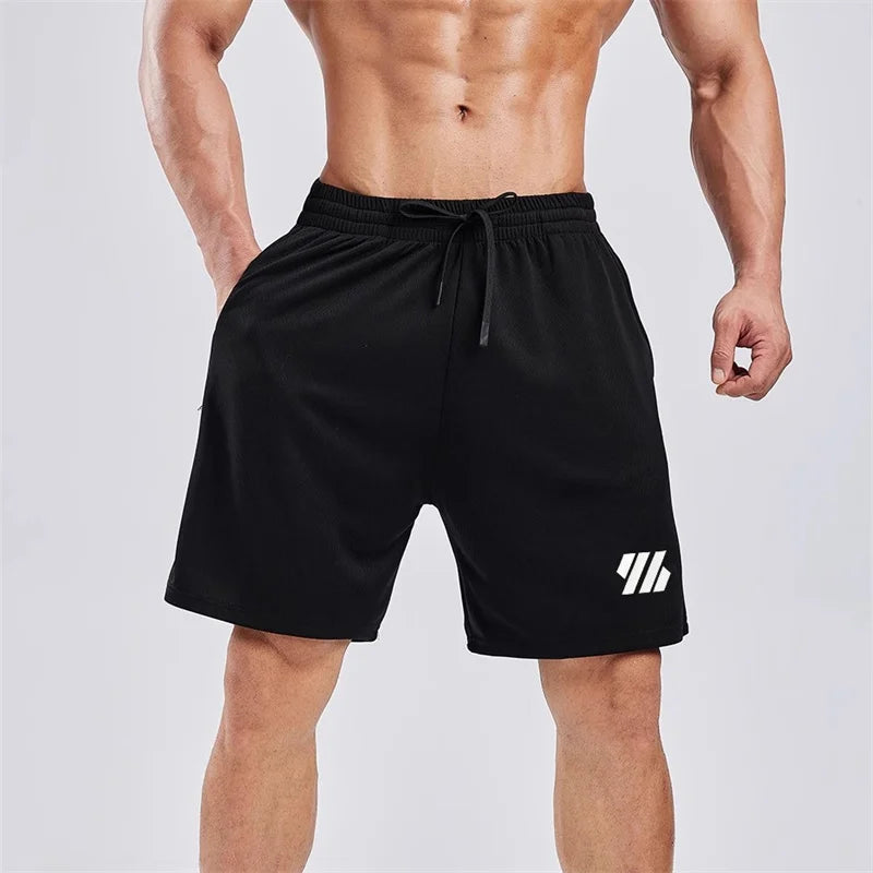 2023 Summer Fitness Shorts Men's Sports Running pants Loose Elastic quick dry Sweatpants mesh Basketball Training shorts