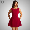 Slim-fitting Backless Dress (Rood)
