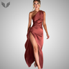Satin Dress Summer Elegant XV (Rust)